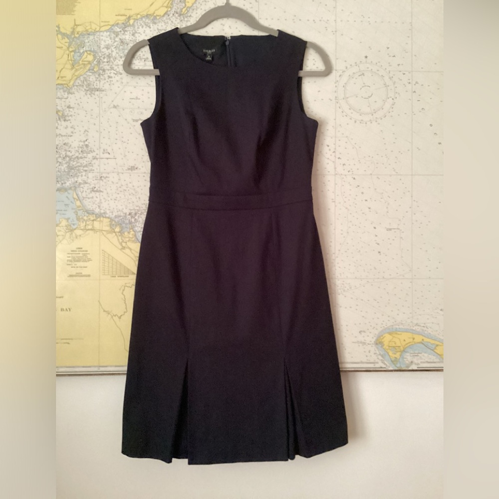 NWOT Talbots Navy Blue Pleated Dress